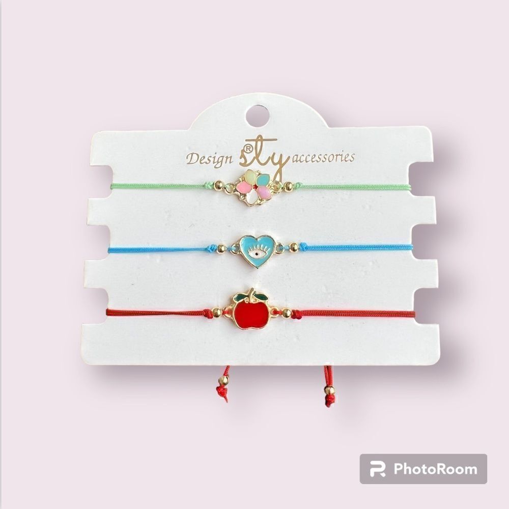 Evil Eye Lucky Macramé Protection Good Luck Bracelet NEW Set of 3